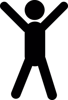 Arms Up Outline Icon Svg Set, Free Vectors File